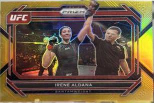 Irene Aldana 2023 Panini Prizm Under Card UFC Base #72 Gold