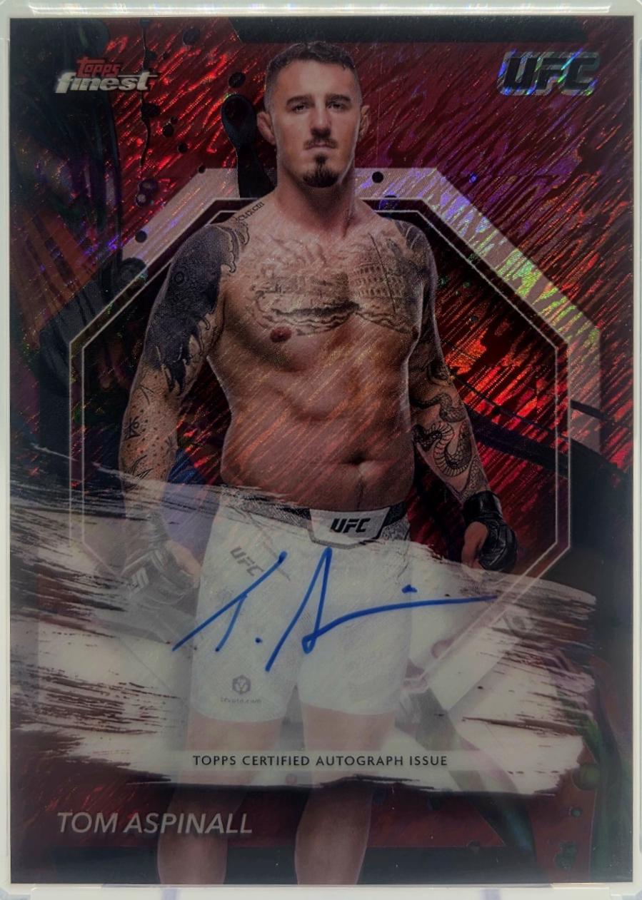 Tom Aspinall 2024 Topps Finest UFC Finest Autographs #FA-TMA Superfractor