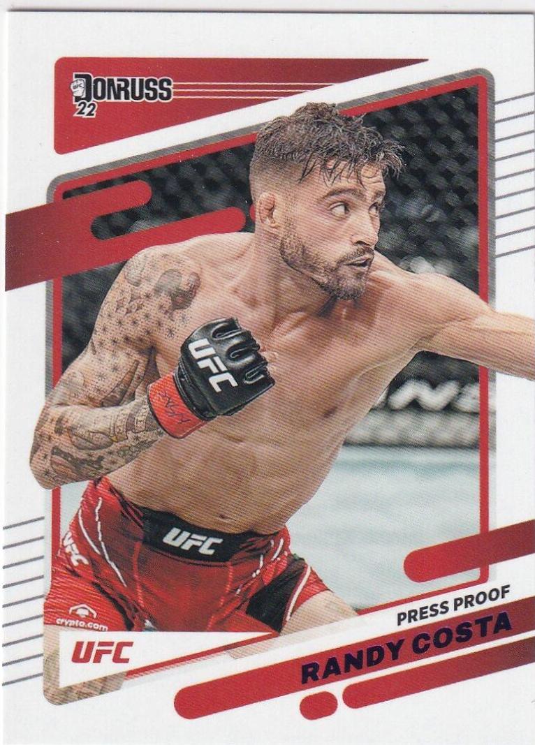Randy Costa 2022 Panini Donruss UFC Base #114 Press Proof Purple