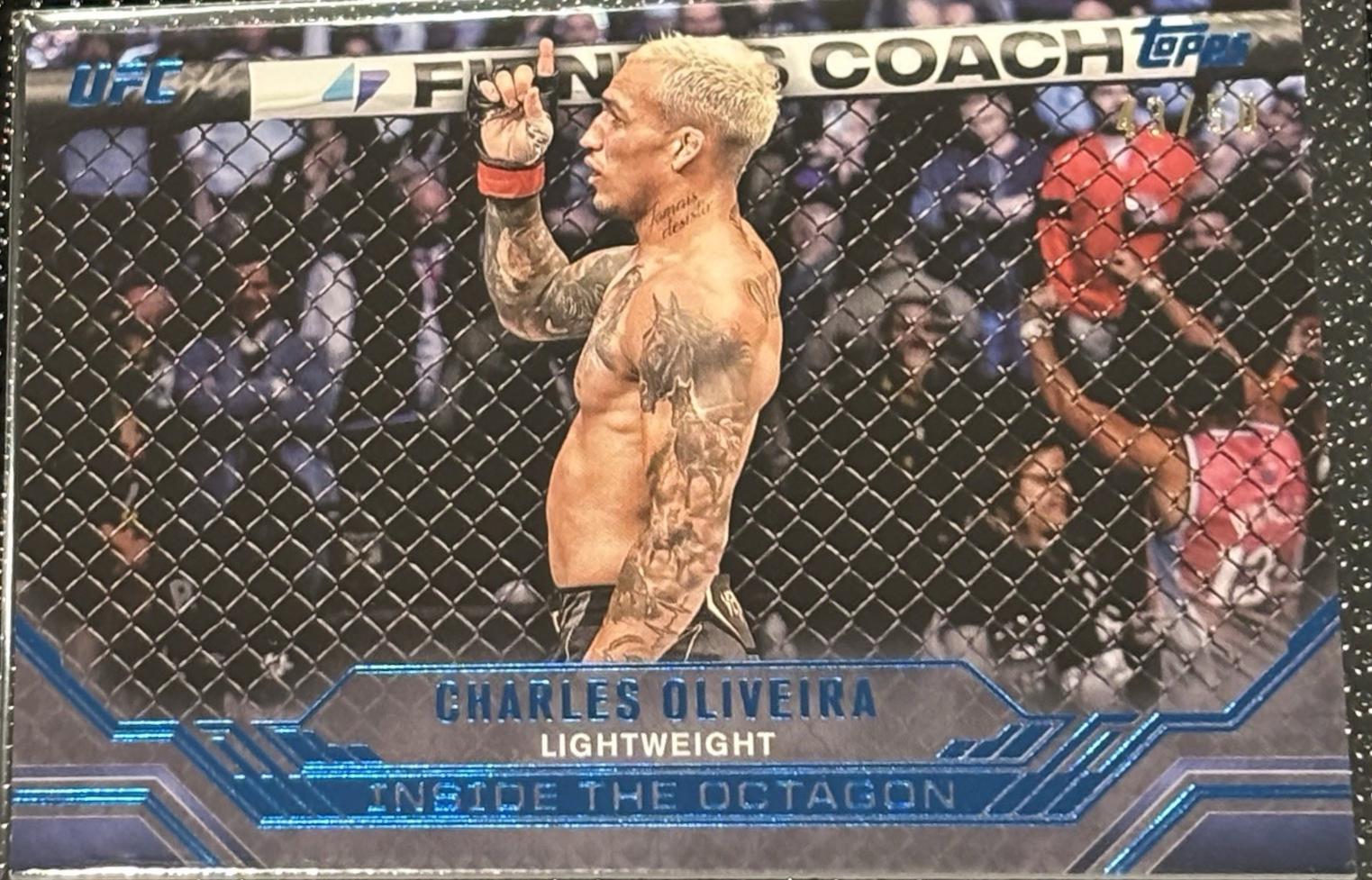 Charles Oliveira 2024 Topps Knockout UFC Inside the Octagon #ITO-15 Blue