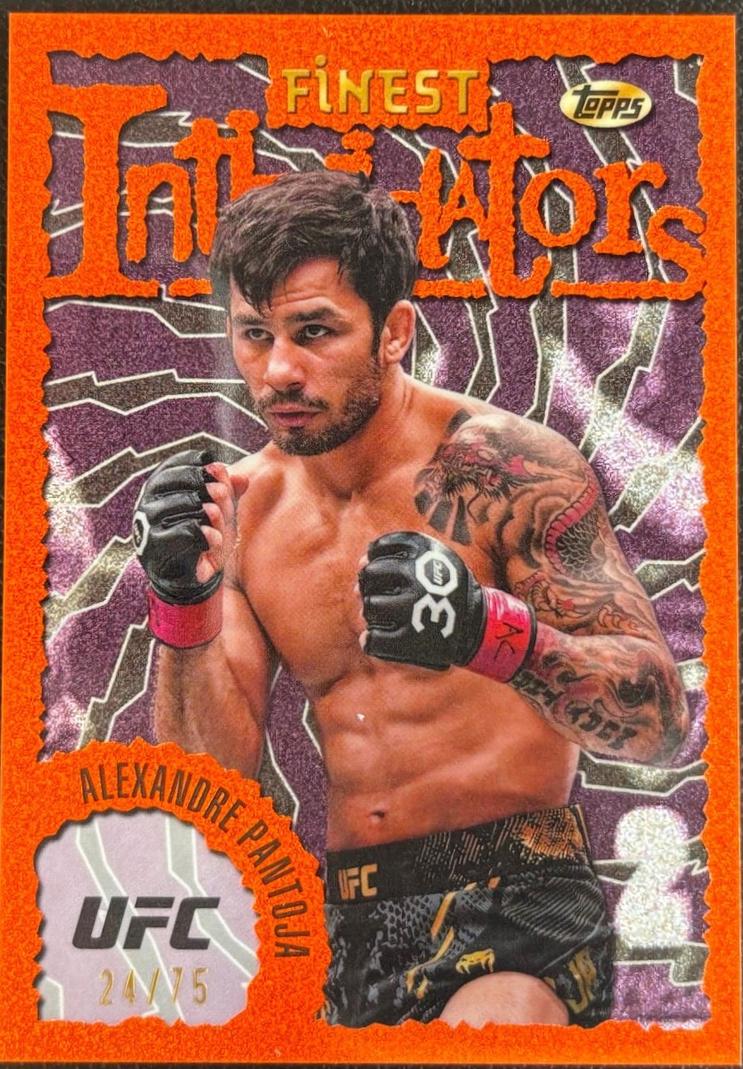 Alexandre Pantoja 2024 Topps Finest UFC Intimidators #INT-8 Yellow Glitter Refractor