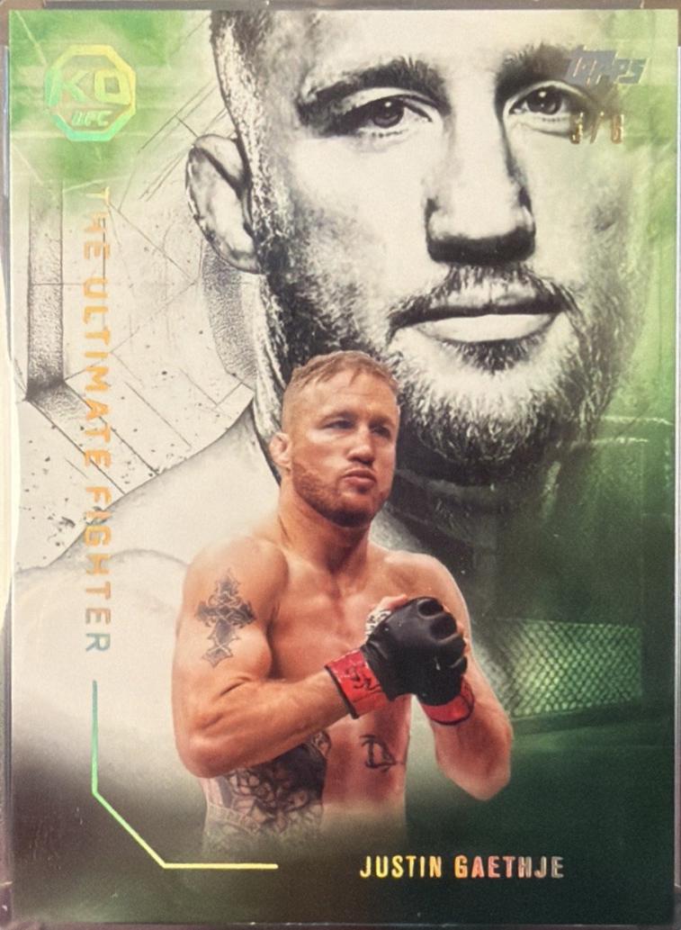Justin Gaethje 2025 Topps Knockout UFC The Ultimate Fighter #UF-3 Gold