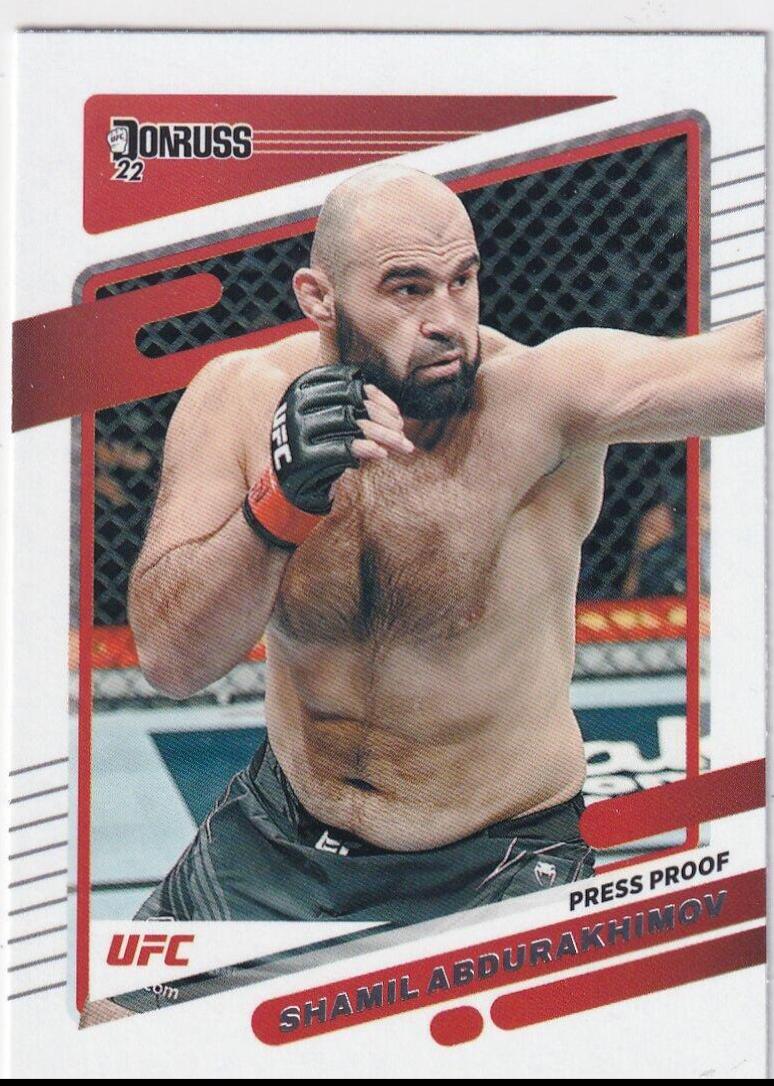 Shamil Abdurakhimov 2022 Panini Donruss UFC Base #168 Silver