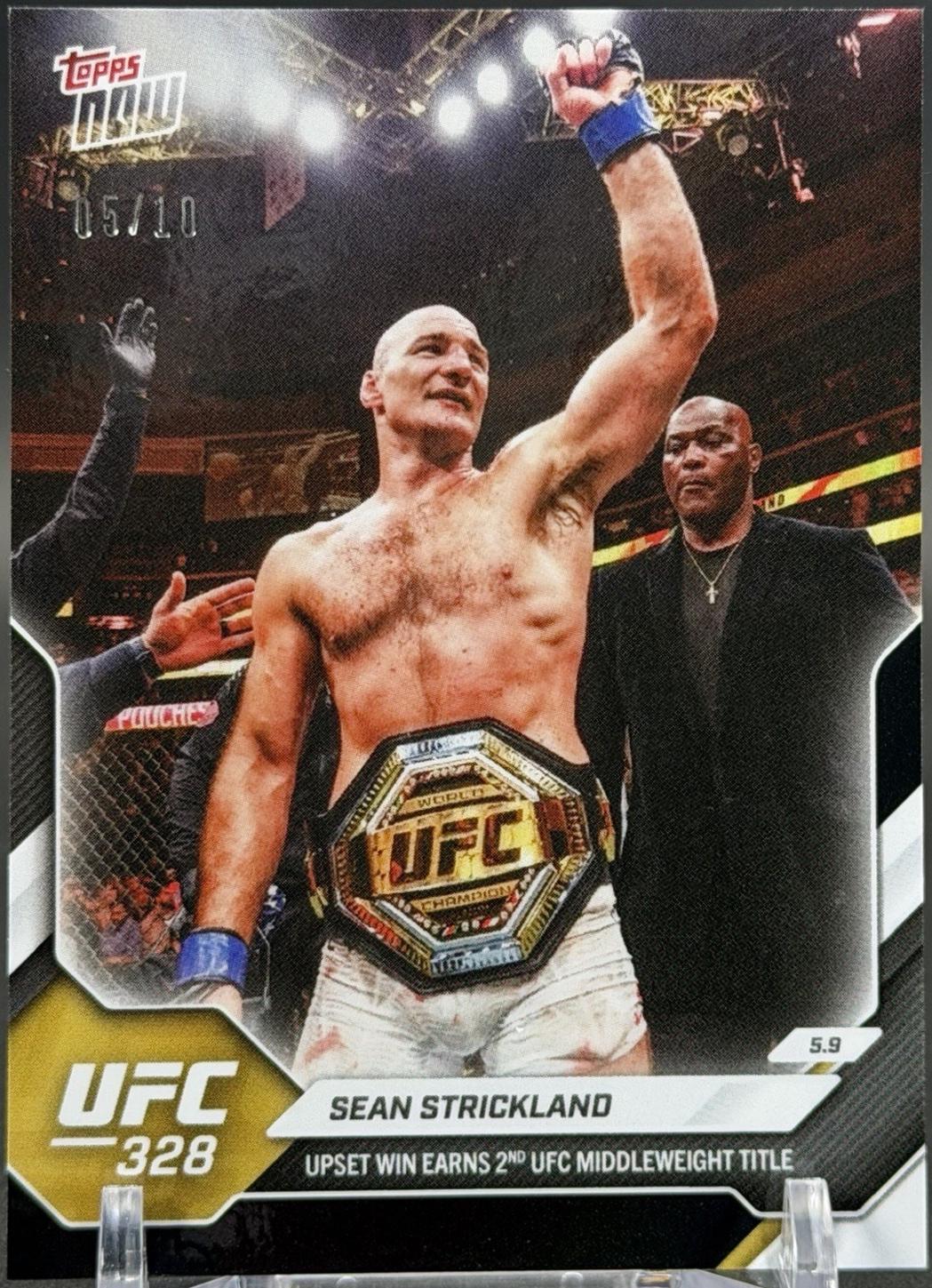 Sean Strickland Topps Now UFC Base #15 Black Foil