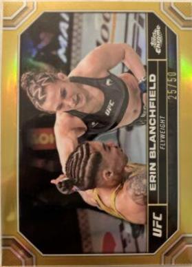 Erin Blanchfield 2024 Topps Chrome UFC Base #65 Gold Refractor