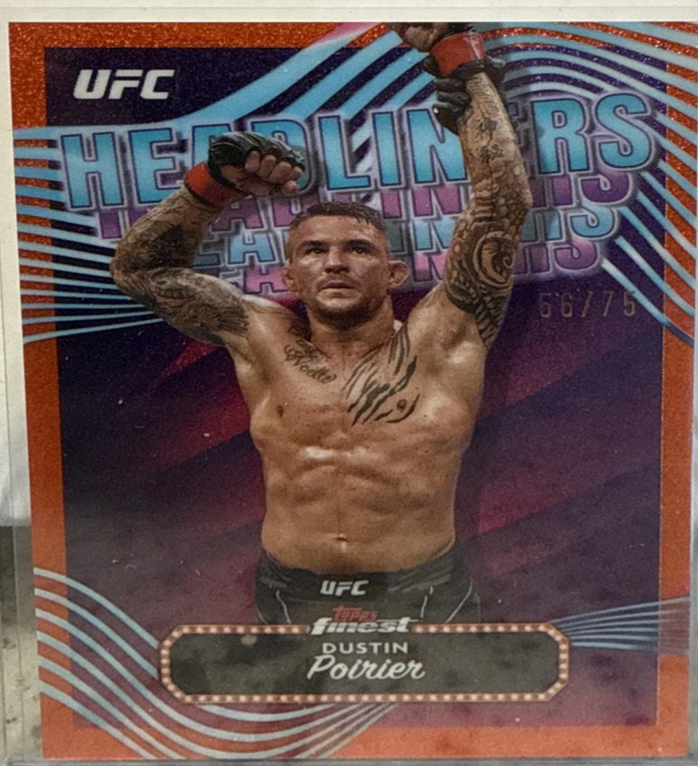 Dustin Poirier 2024 Topps Finest UFC Headliners #HDL-3 Refractor