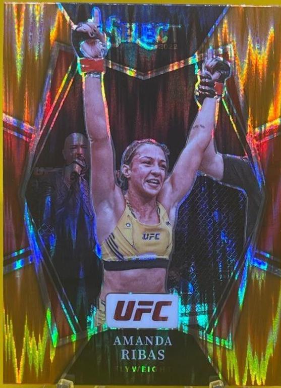 Amanda Ribas 2022 Panini Select UFC Premier Level #136 Orange Flash