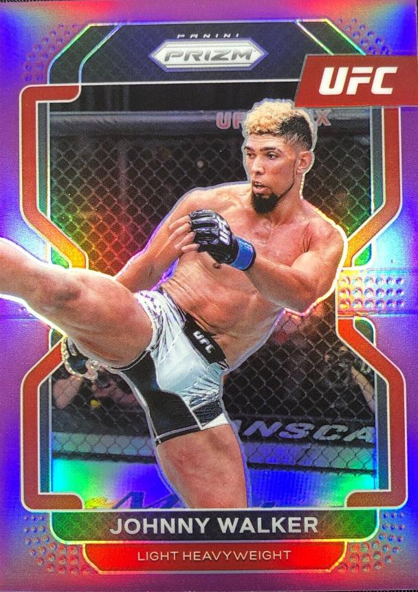Johnny Walker 2022 Panini Prizm UFC Base #106 Purple