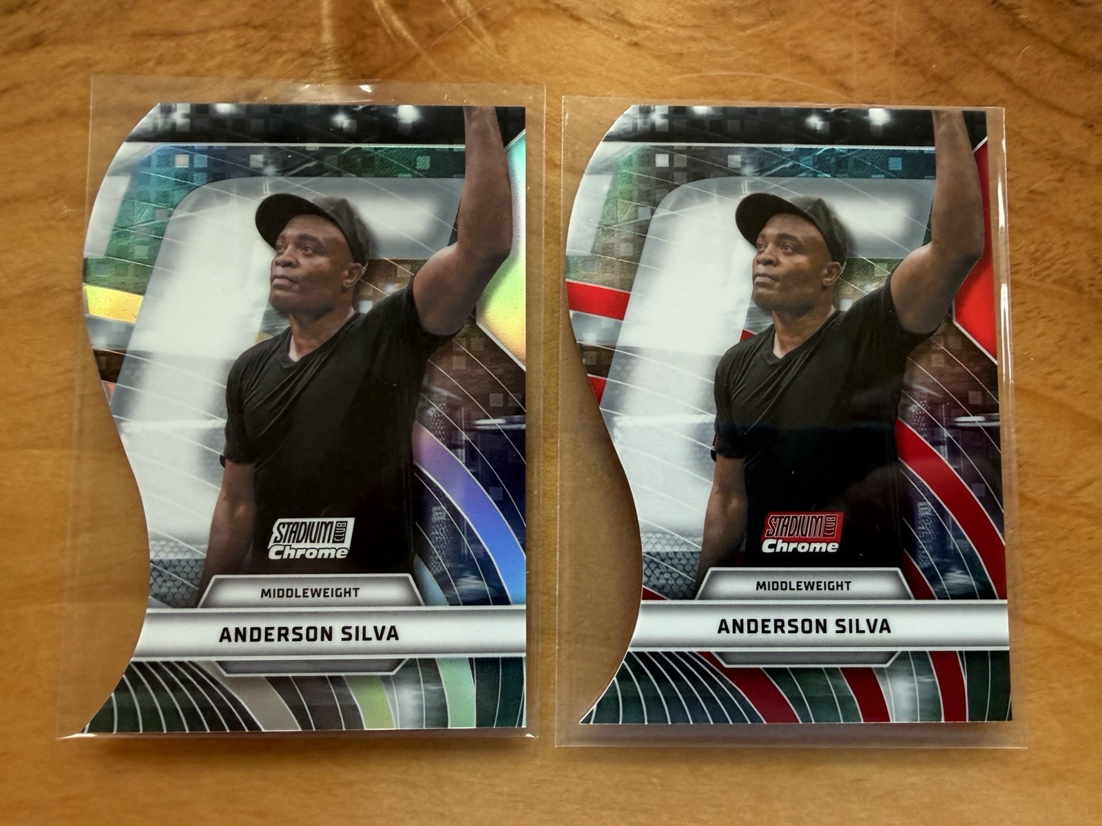 Anderson Silva 2026 Topps Stadium Club UFC Triumvirates #TV-30 Red Refractor