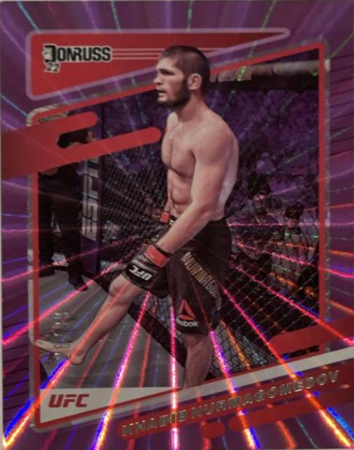 Khabib Nurmagomedov 2022 Panini Donruss UFC Base #4 Purple Laser