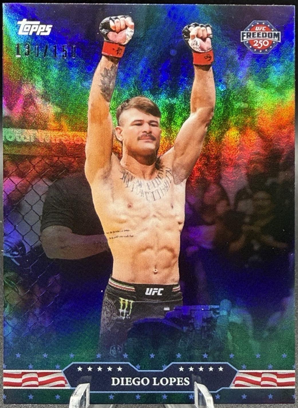 Diego Lopes 2026 Topps UFC Freedom 250 Base #26 Blue