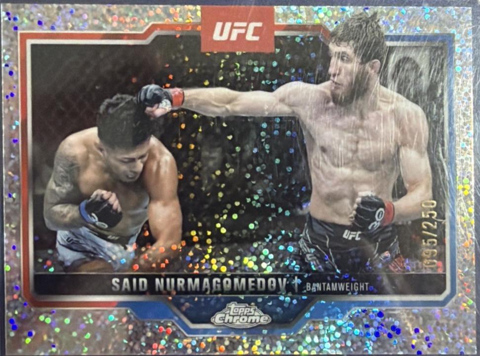 Said Nurmagomedov 2025 Topps Chrome UFC Base #84 Speckle Refractor