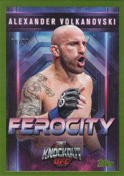 Alexander Volkanovski 2025 Topps Knockout UFC Ferocity #FE-9 Lime Green
