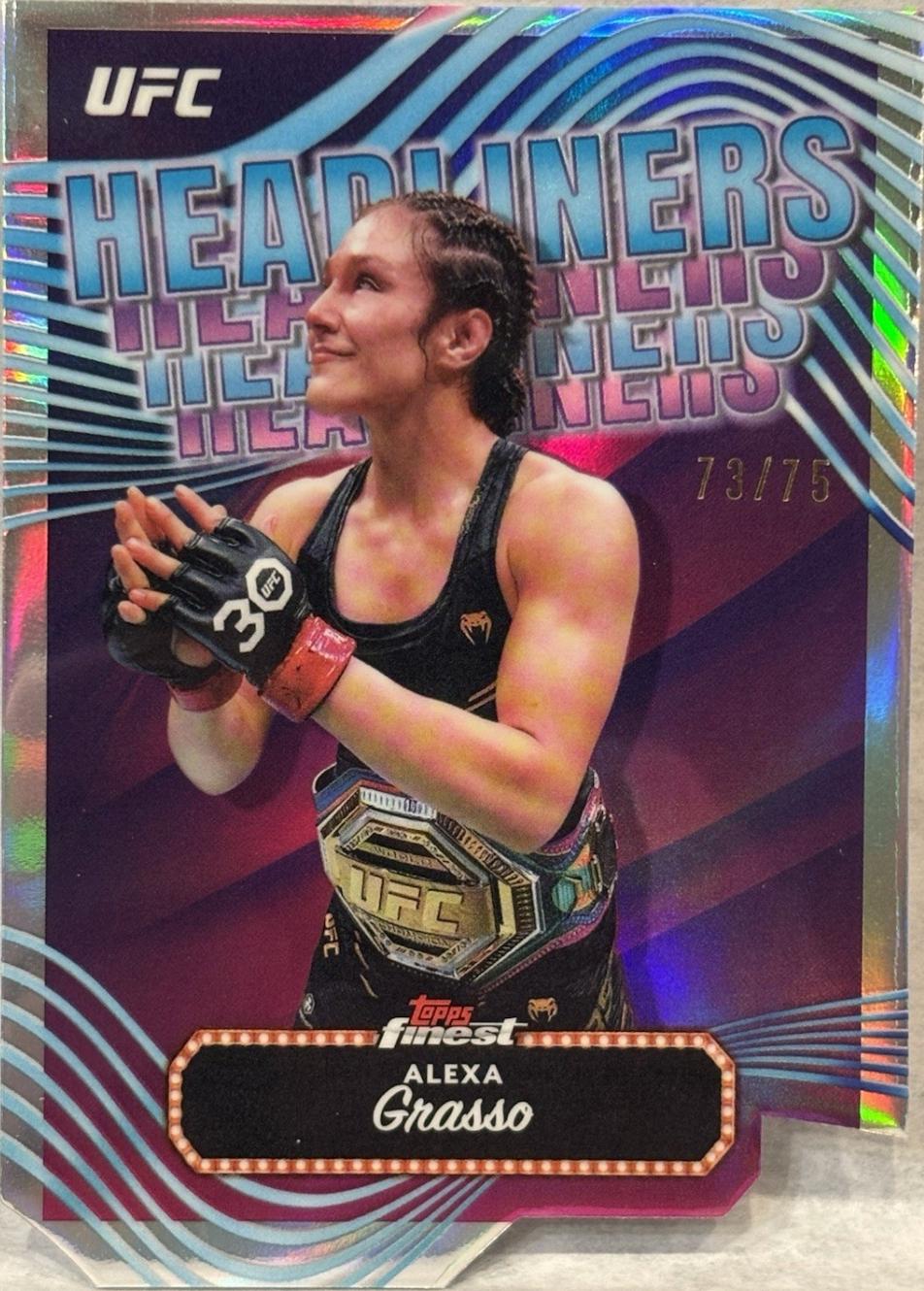 Alexa Grasso 2024 Topps Finest UFC Headliners #HDL-12 Die-Cut Refractor