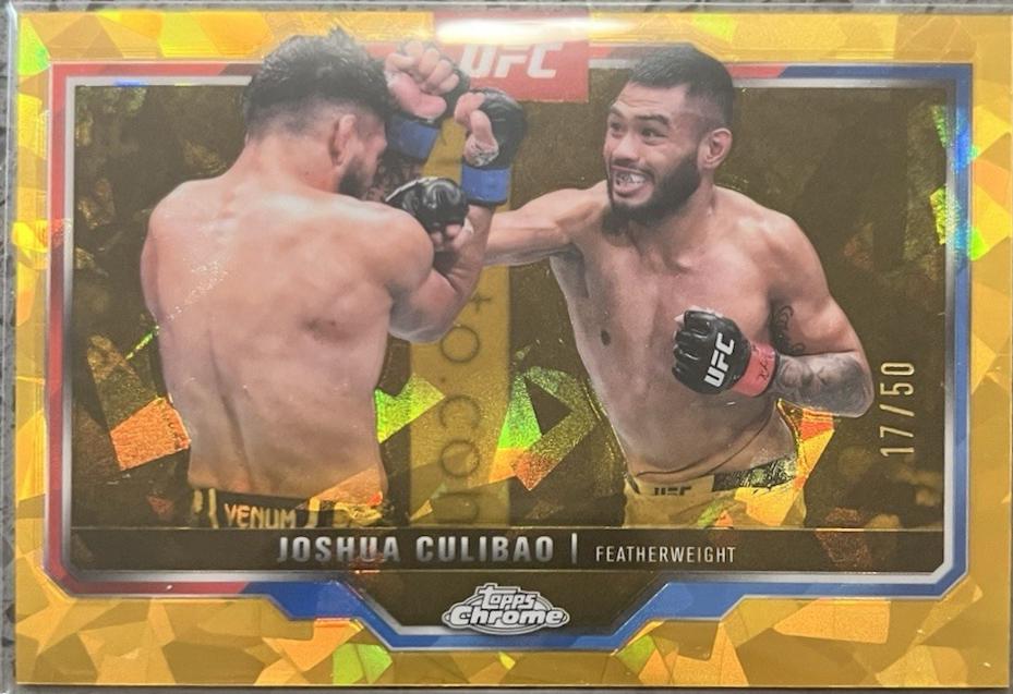 Joshua Culibao 2025 Topps Chrome Sapphire UFC Base Sapphire #73 Gold Sapphire