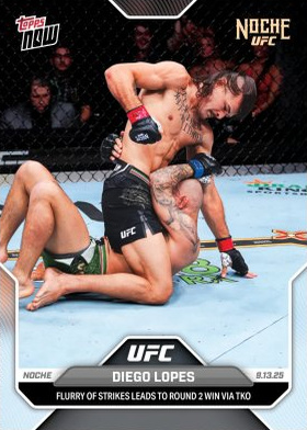 Diego Lopes Topps Now UFC Base #29 Foilfractor