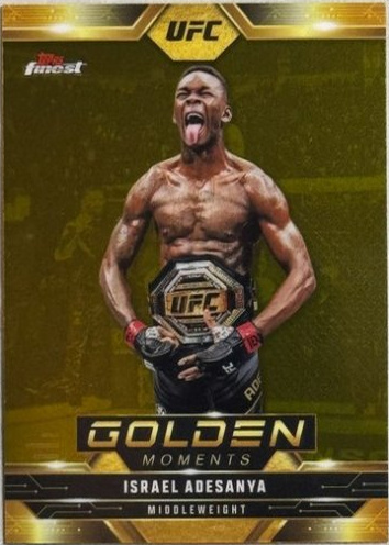 Israel Adesanya 2025 Topps Finest UFC Golden Moments #GM-9 Superfractor