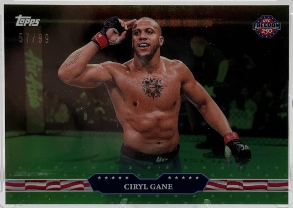 Ciryl Gane 2026 Topps UFC Freedom 250 Base #19 Green