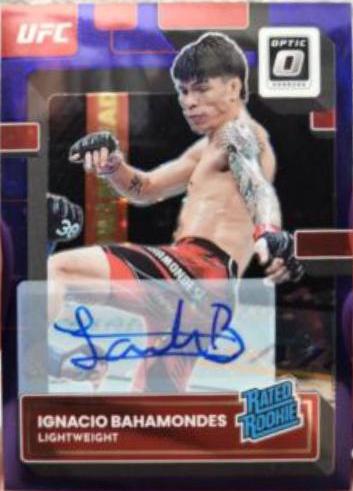 Ignacio Bahamondes 2023 Panini Donruss Optic UFC Base Rated Rookies Signatures #134 Purple Stars
