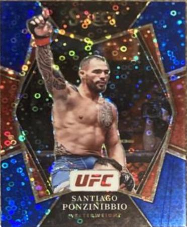 Santiago Ponzinibbio 2022 Panini Select UFC Premier Level #104 Blue Disco