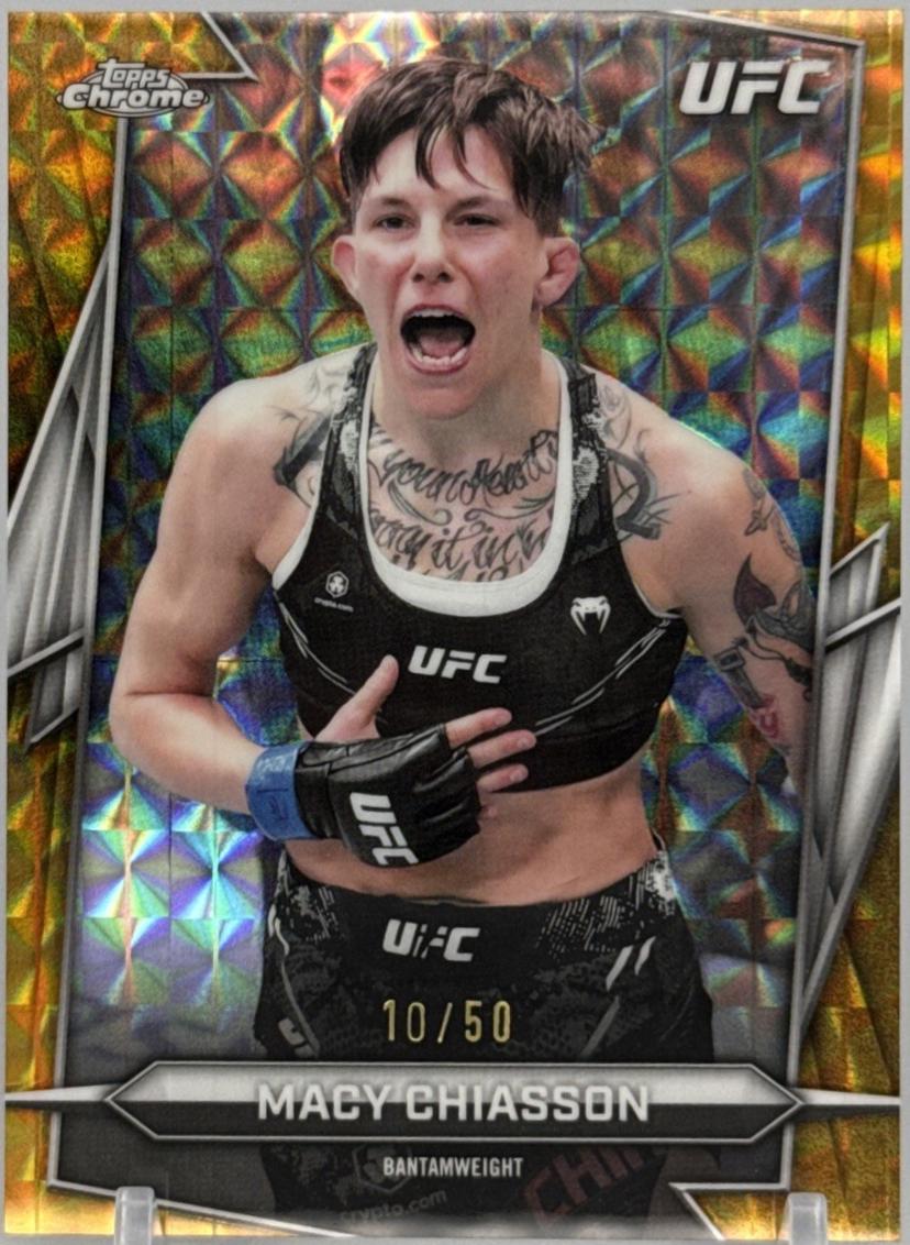 Macy Chiasson 2026 Topps Chrome UFC Base #105 Gold Geometric Refractor