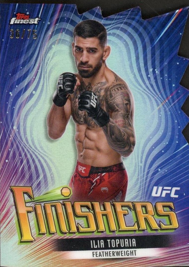 Ilia Topuria 2024 Topps Finest UFC Finishers #FIN-4 Die-Cut Refractor