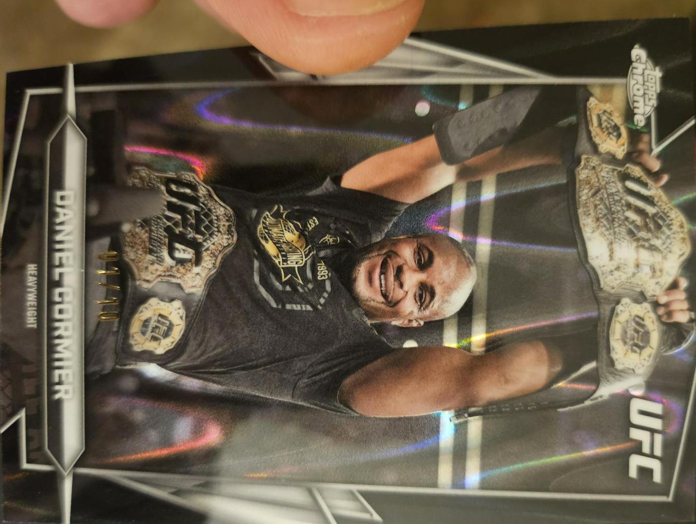Daniel Cormier 2026 Topps Chrome UFC Base #8 Black Ray Wave Refractor