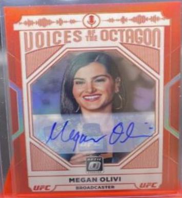 Megan Olivi 2022 Panini Donruss Optic UFC Voices of the Octagon Signatures #123 Red