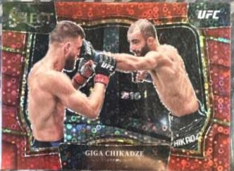 Giga Chikadze 2023 Panini Select UFC Octagonside #210 Red Disco