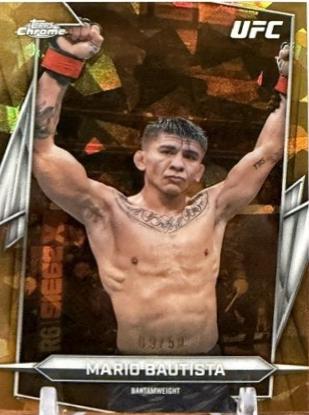 Mario Bautista 2026 Topps Chrome UFC Base #62 Gold Refractor