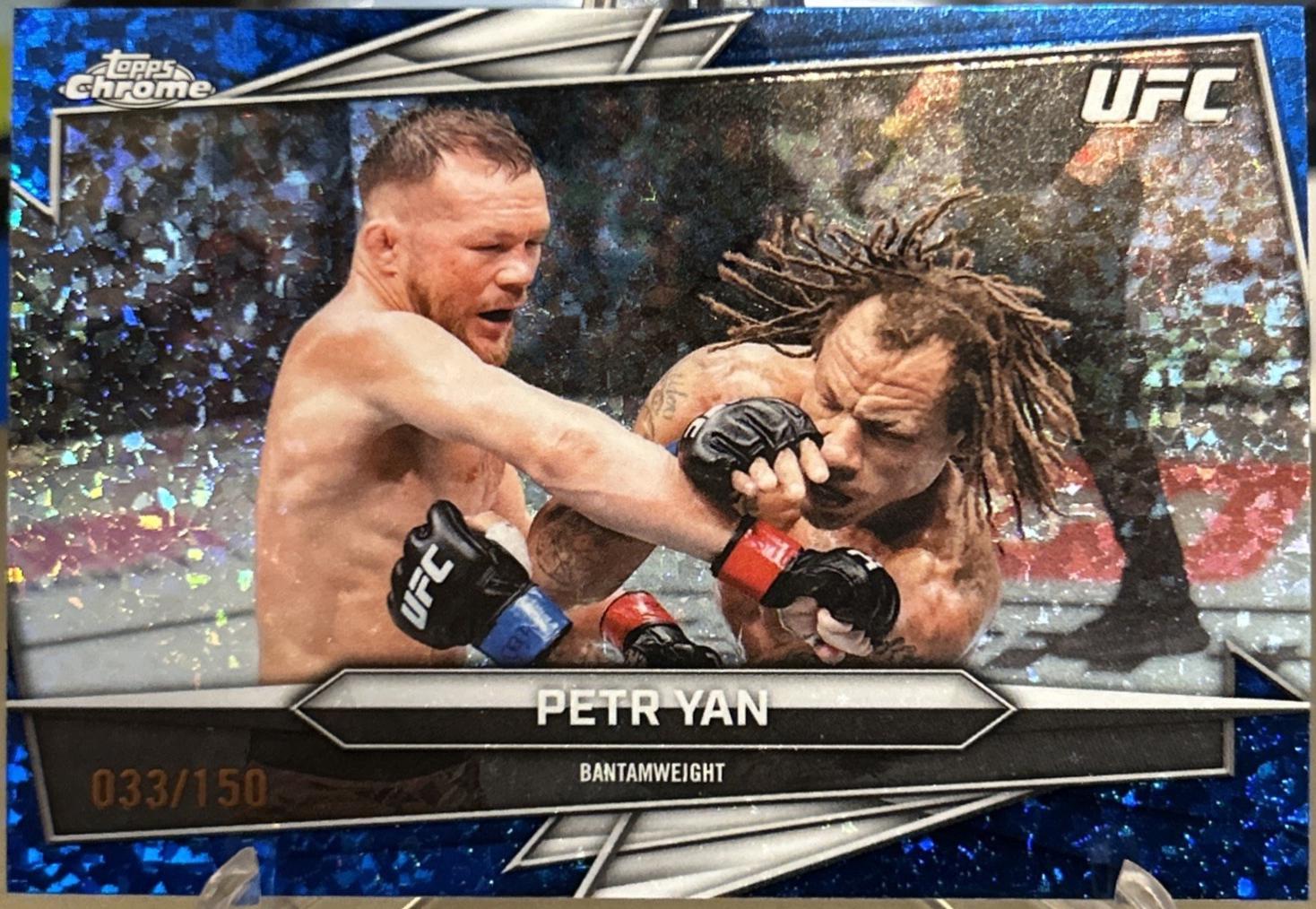 Petr Yan 2026 Topps Chrome UFC Base #53 Blue Mini Diamonds Refractor