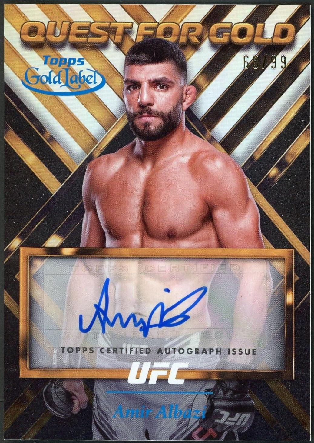 Amir Albazi 2024 Topps Gold Label UFC Quest for Gold Signatures #QGS-AAL