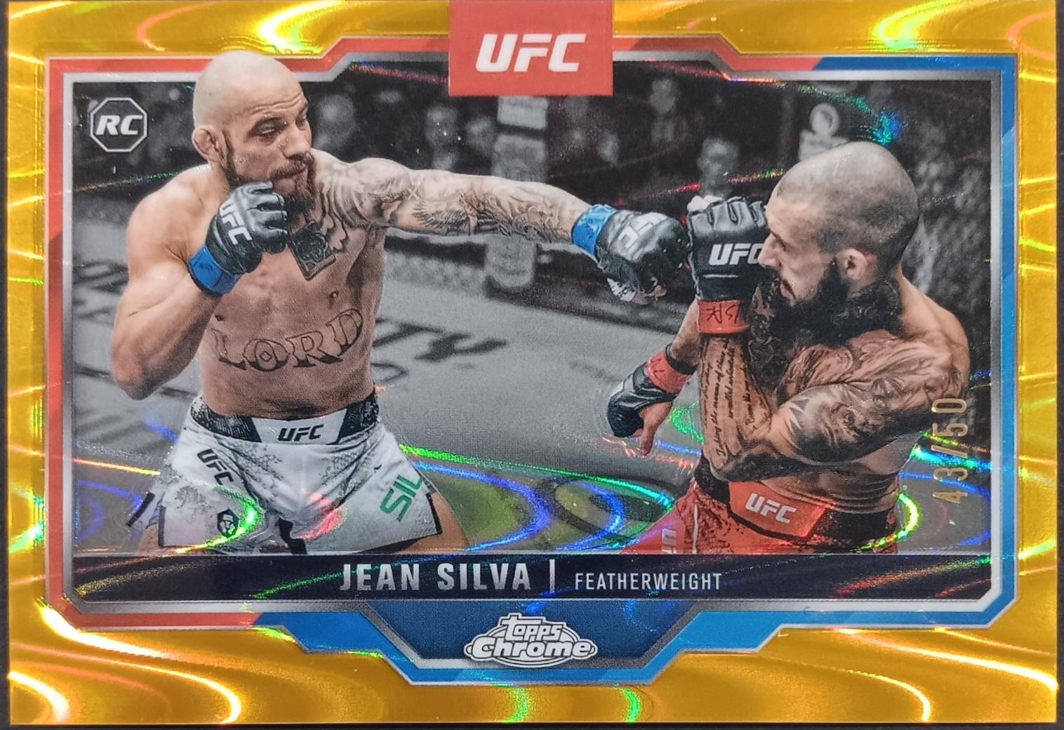 Jean Silva 2025 Topps Chrome Sapphire UFC Base Sapphire #56 Gold Sapphire