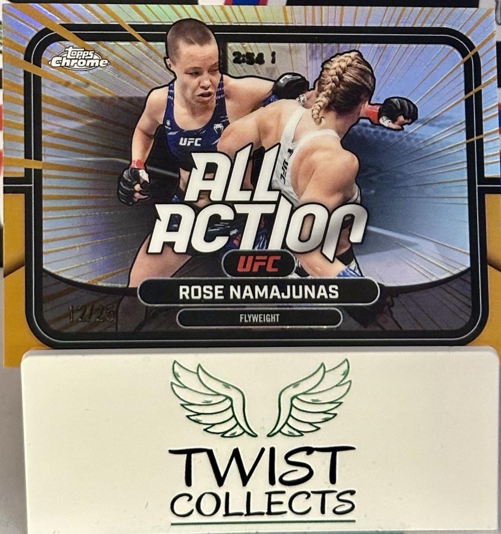 Rose Namajunas 2026 Topps Chrome UFC All-Action #AA-13 Superfractor