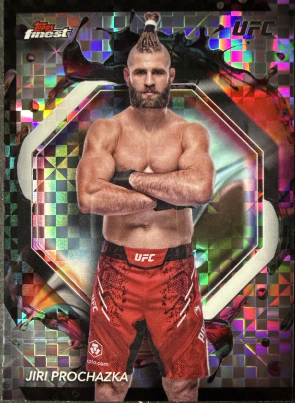Jiri Prochazka 2024 Topps Finest UFC Base Rare #240 Checkerboard Refractor