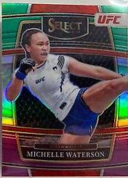 Michelle Waterson-Gomez 2022 Panini Select UFC Concourse #30 Green and Purple