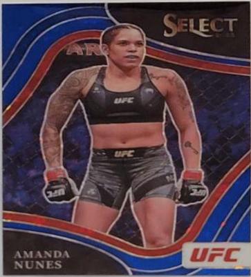 Amanda Nunes 2022 Panini Select UFC Octagonside #271 Blue Disco