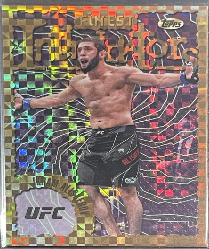 Ikram Aliskerov 2024 Topps Finest UFC Intimidators #INT-25 Checkerboard Refractor