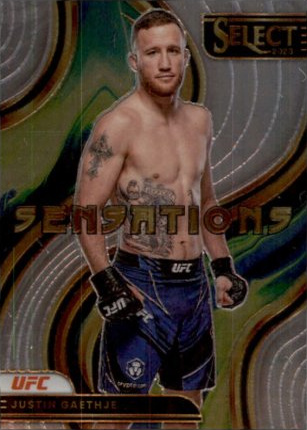 Justin Gaethje 2023 Panini Select UFC Sensations #27 Black