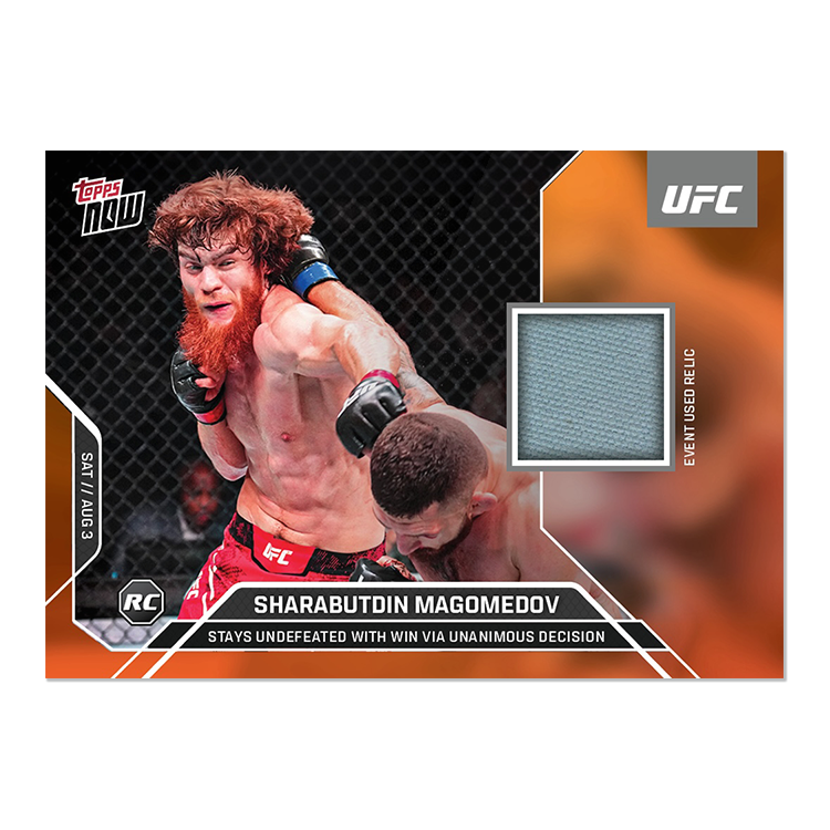 Shara Magomedov Topps Now UFC Event-used Mat Relics #17 Orange