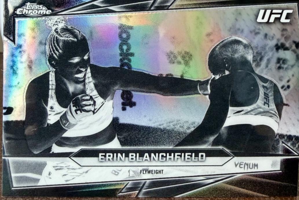 Erin Blanchfield 2026 Topps Chrome UFC Base #63 Negative Refractor