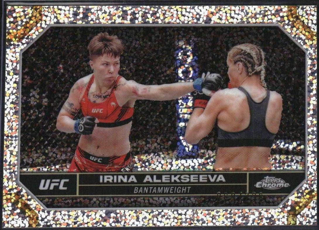 Irina Alekseeva 2024 Topps Chrome UFC Base #79 Speckle Refractor