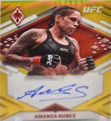 Amanda Nunes 2022 Panini Chronicles UFC Phoenix Autographs #38 Gold