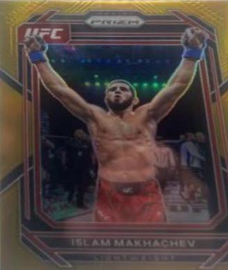Islam Makhachev 2023 Panini Prizm UFC Base #177 Gold