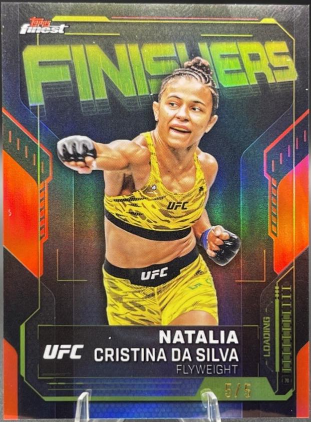 Natalia Silva 2025 Topps Finest UFC Finishers #FN-21 Red Refractor