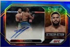 Tai Tuivasa 2023 Panini Select UFC Octagon Action Signatures #13 Blue