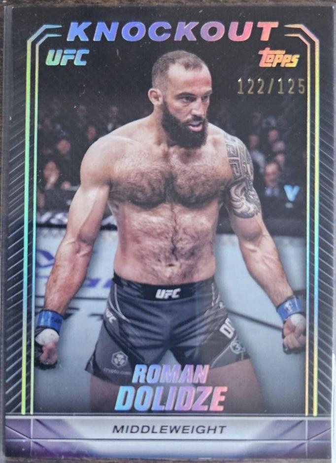 Roman Dolidze 2024 Topps Knockout UFC Base #14 Holo Silver