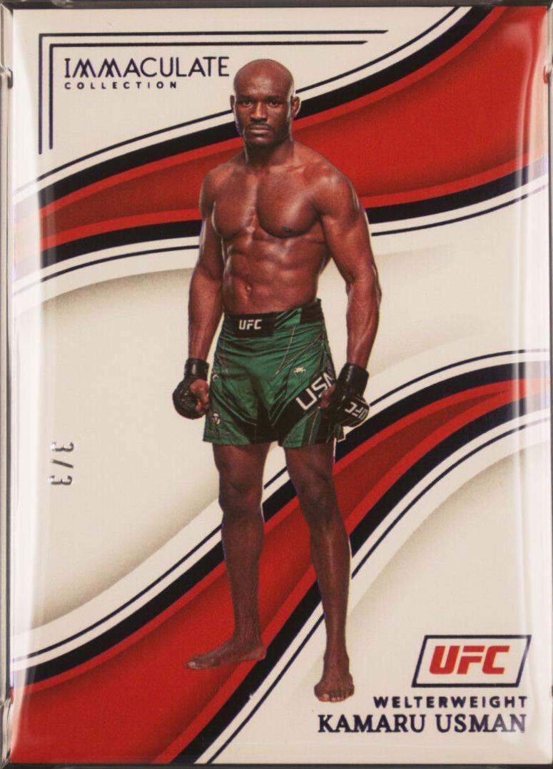 Kamaru Usman 2023 Panini Immaculate Collection UFC Base #19 Purple