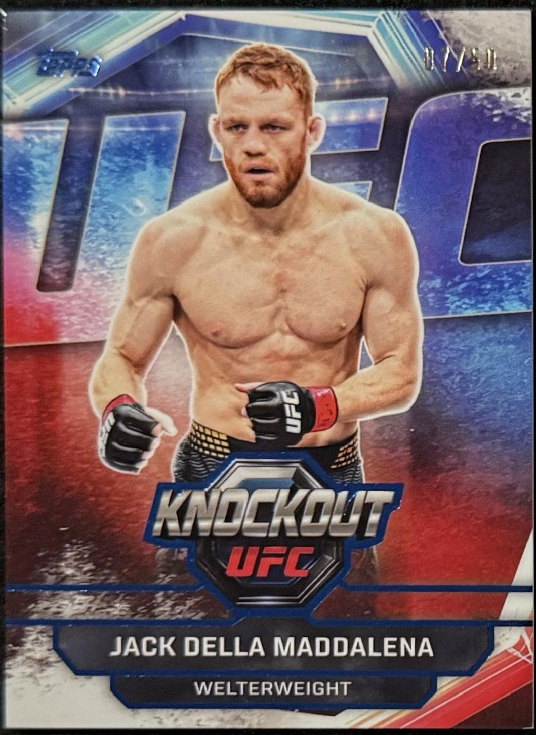 Jack Della Maddalena 2026 Topps Knockout UFC Base #2 Blue