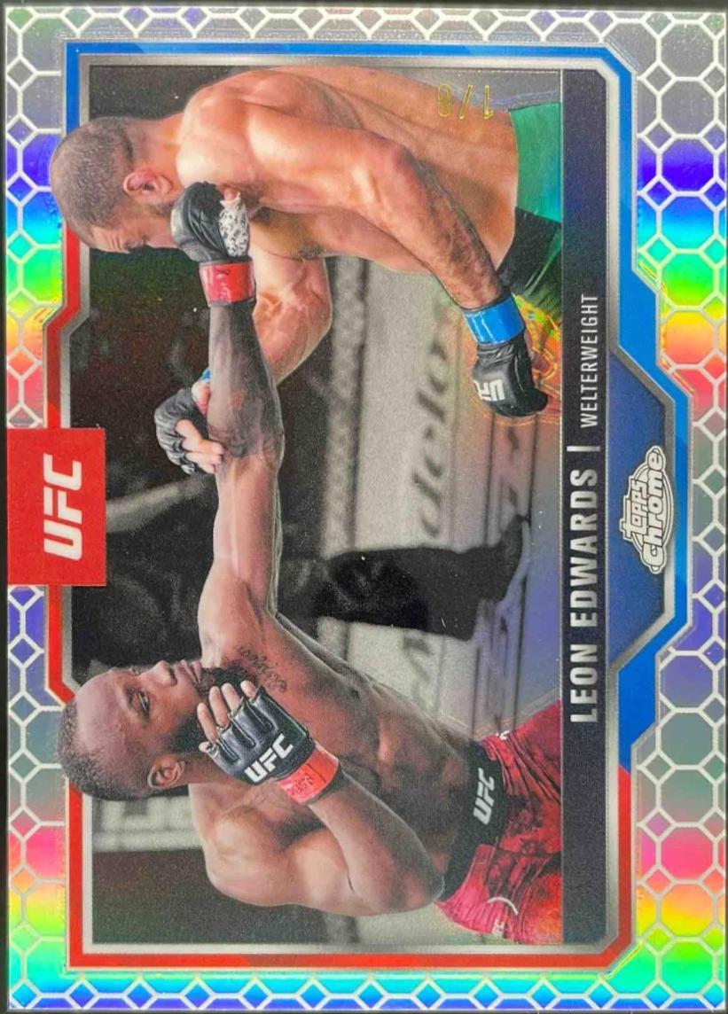 Leon Edwards 2025 Topps Chrome UFC Base #139 OctaFractor